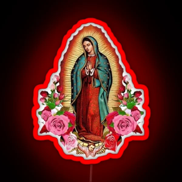 Our Lady Of Guadalupe Mexican Virgin Mary Mexico RGB Neon Sign