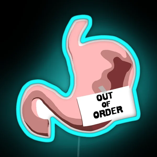 Out Of Order Stomach RGB Neon Sign