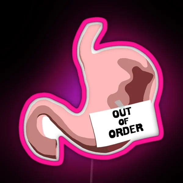 Out Of Order Stomach RGB Neon Sign