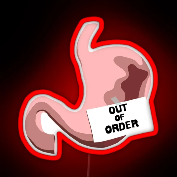 Out Of Order Stomach RGB Neon Sign
