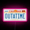 Vibrant full-color OUTATIME RGB neon sign art display kit
