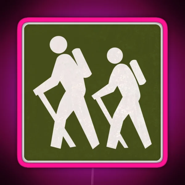 Outdoor Recreational Backbacking Road Sign RGB Neon Sign