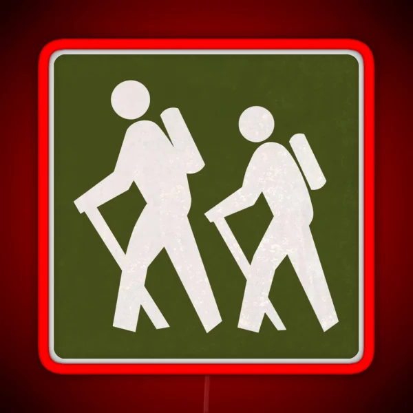 Outdoor Recreational Backbacking Road Sign RGB Neon Sign
