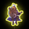 RGB outer space themed Riebeck logo glowing neon signage