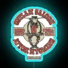 Bright, customizable Outlaw Saloon neon sign with vibrant RGB lighting