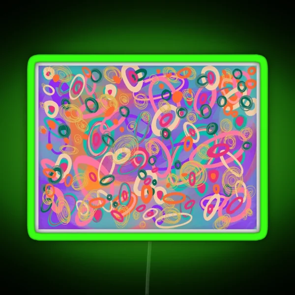 Oval Chaos RGB Neon Sign