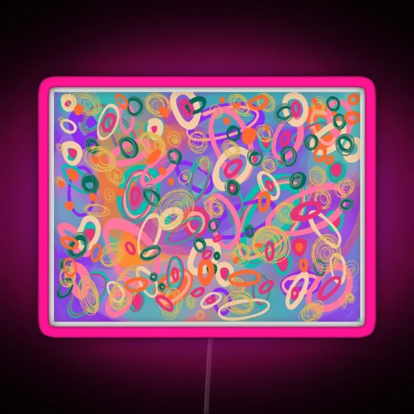 Oval Chaos RGB Neon Sign