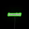 Modern black and white phonetic typography neon decorative wall art.