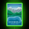 Official Neon Sign for Overworld Minecraft Fans and National Parks Enthusiasts
