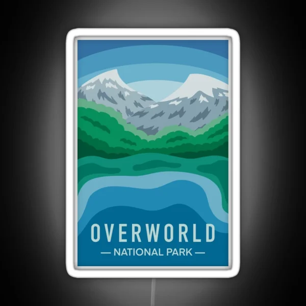 Overworld Minecraft National Park RGB Neon Sign