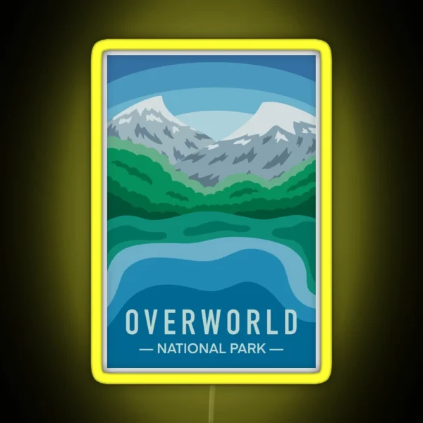 Overworld Minecraft National Park RGB Neon Sign