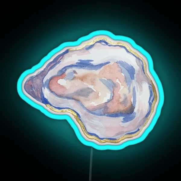 Oyster Watercolor Painting RGB Neon Sign