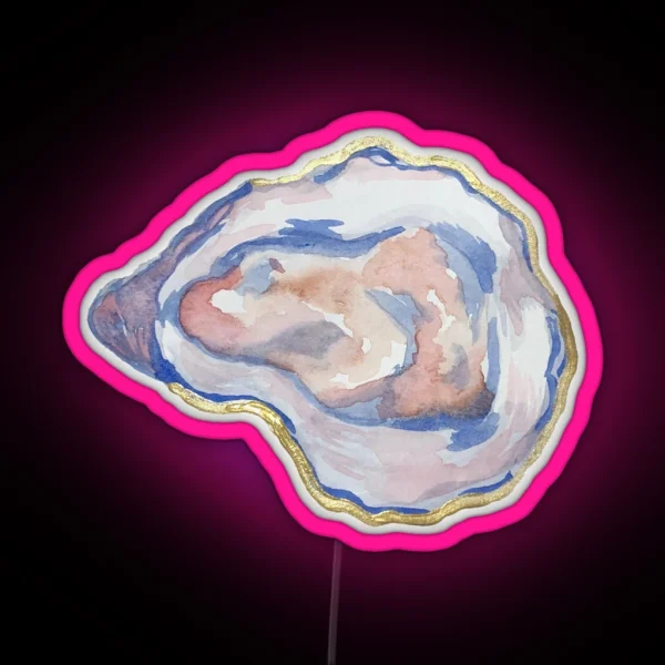 Oyster Watercolor Painting RGB Neon Sign