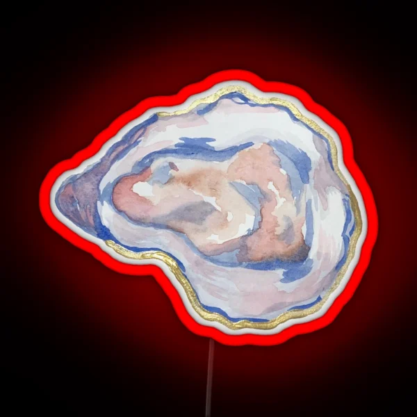 Oyster Watercolor Painting RGB Neon Sign