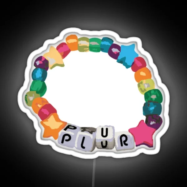 P L U R Rave Kandi RGB Neon Sign