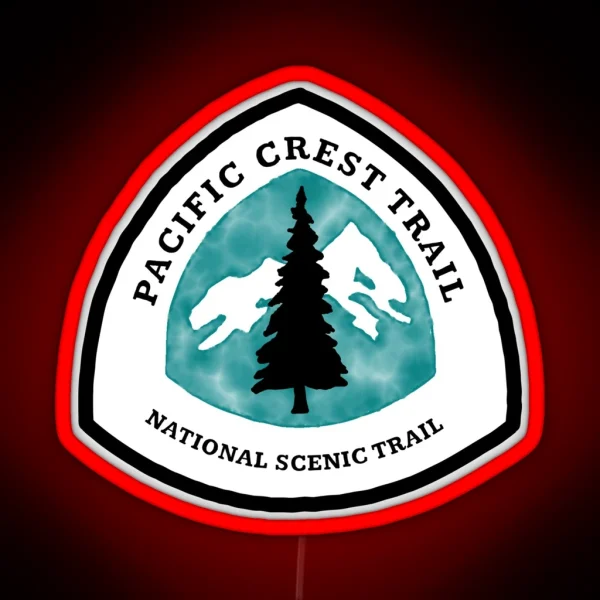 Pacific Crest Trail Watercolor Sign RGB Neon Sign