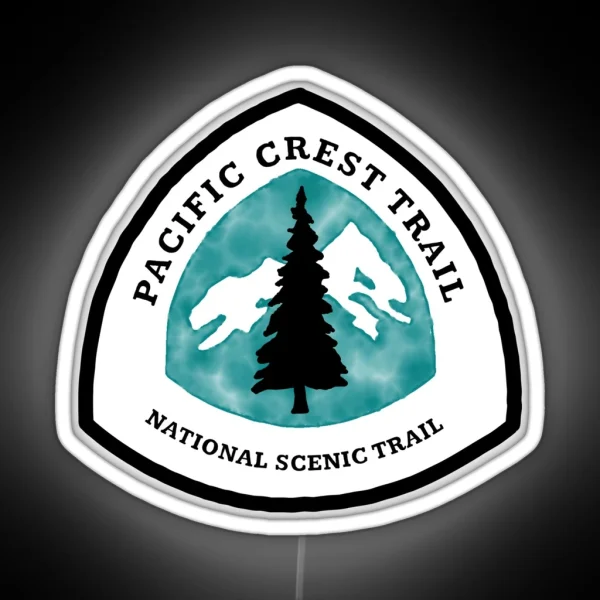 Pacific Crest Trail Watercolor Sign RGB Neon Sign