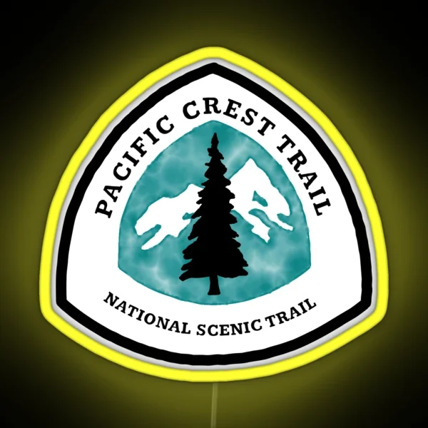 Pacific Crest Trail Watercolor Sign RGB Neon Sign