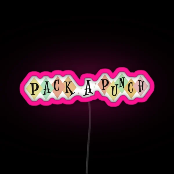 Pack A Punch Clear Background RGB Neon Sign