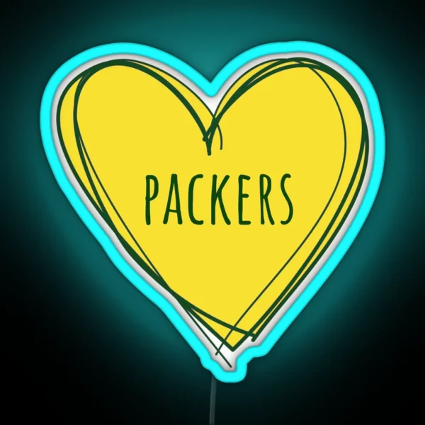 Packers Heart RGB Neon Sign