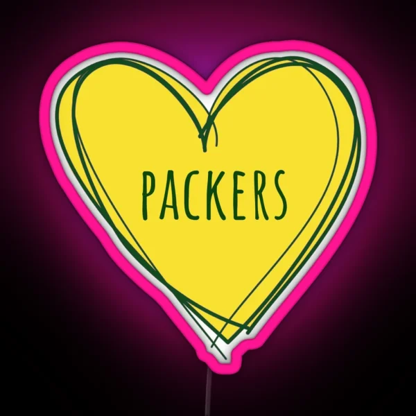 Packers Heart RGB Neon Sign