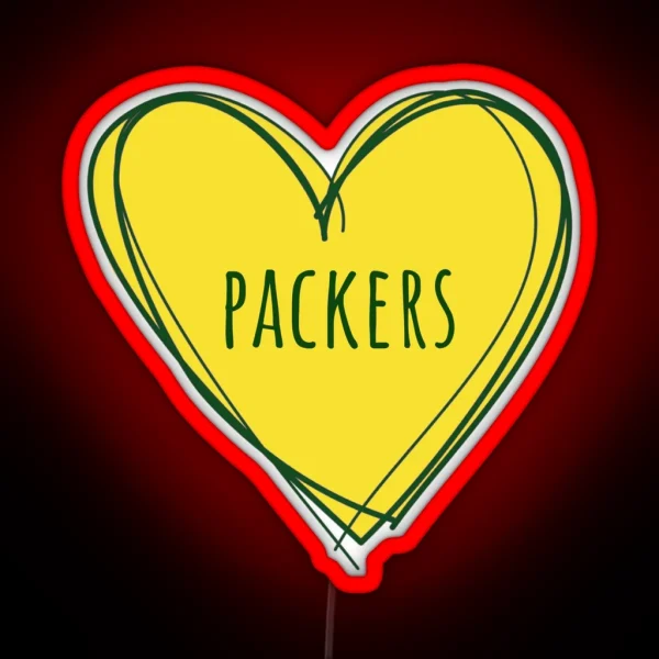 Packers Heart RGB Neon Sign