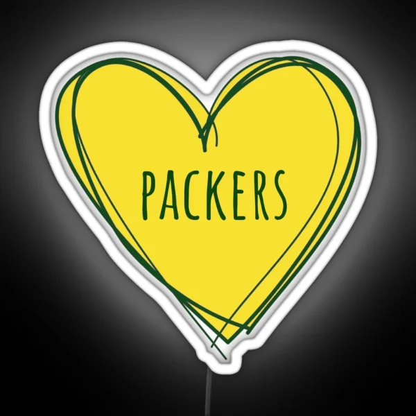 Packers Heart RGB Neon Sign