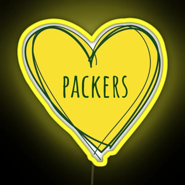 Packers Heart RGB Neon Sign