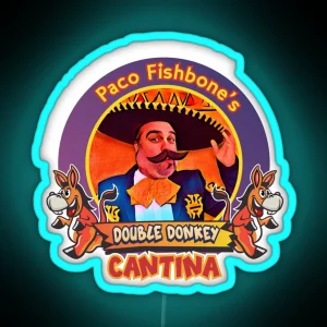 Paco S Double Donkey Cantina RGB Neon Sign