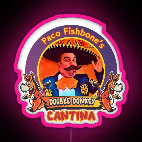 Paco S Double Donkey Cantina RGB Neon Sign