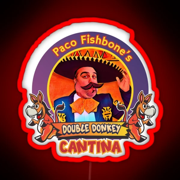 Paco S Double Donkey Cantina RGB Neon Sign