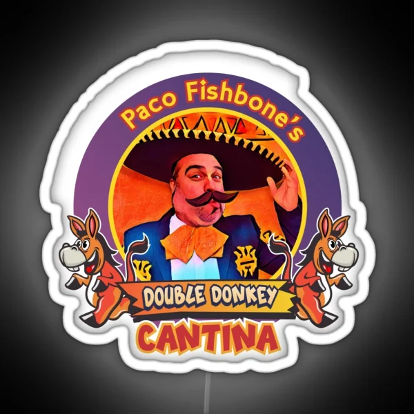 Paco S Double Donkey Cantina RGB Neon Sign