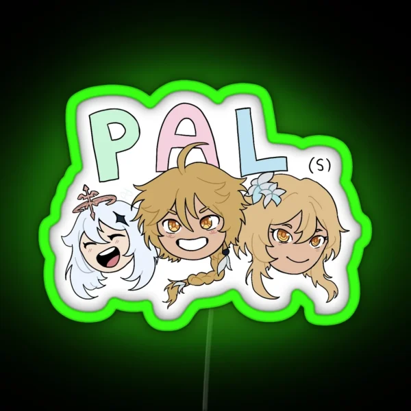 Paimon Aether Lumine Genshin Impact RGB Neon Sign