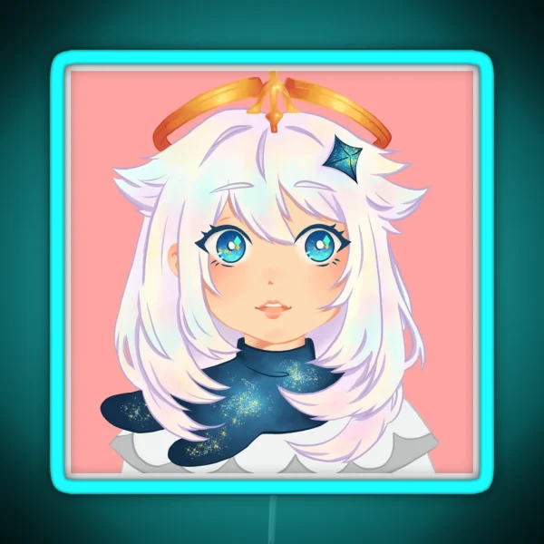 Paimon Chibi Genshin Impact RGB Neon Sign