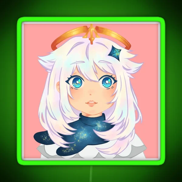 Paimon Chibi Genshin Impact RGB Neon Sign