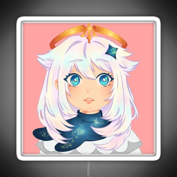 Paimon Chibi Genshin Impact RGB Neon Sign