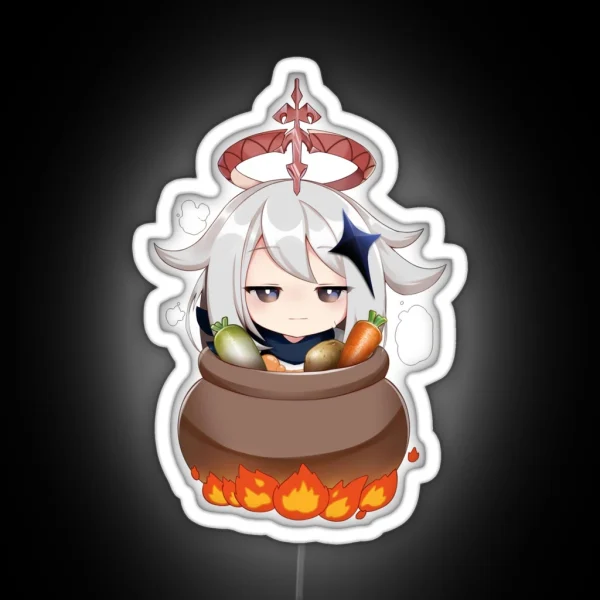 Paimon Emergency Food Genshin Impact RGB Neon Sign