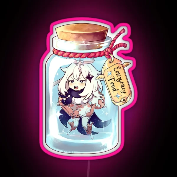 Paimon Emergency Food Genshin Impact RGB Neon Sign