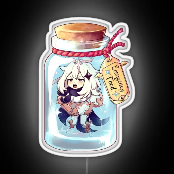 Paimon Emergency Food Genshin Impact RGB Neon Sign