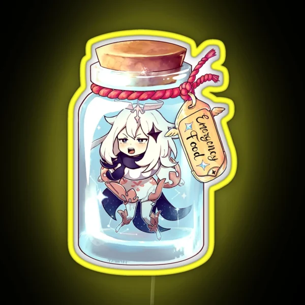 Paimon Emergency Food Genshin Impact RGB Neon Sign