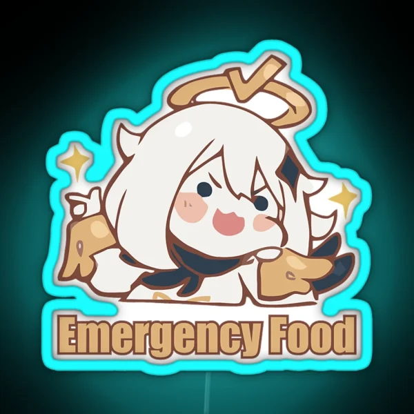 Paimon Genshin Impact Emergency Impact RGB Neon Sign