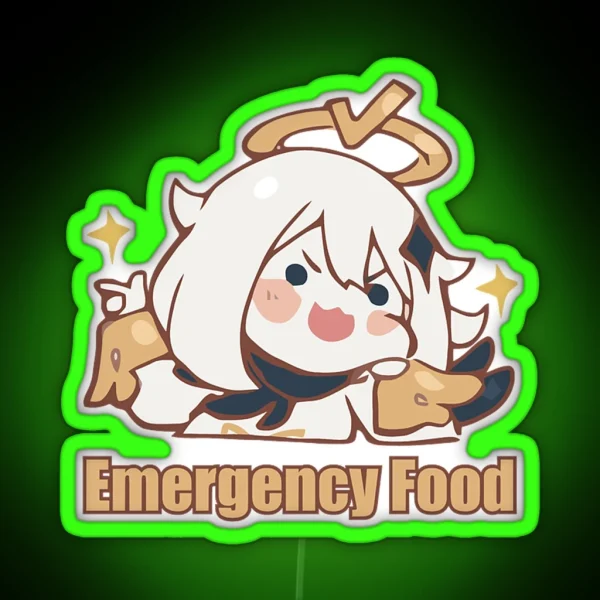Paimon Genshin Impact Emergency Impact RGB Neon Sign