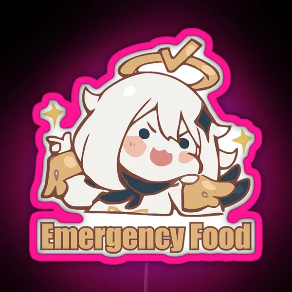 Paimon Genshin Impact Emergency Impact RGB Neon Sign