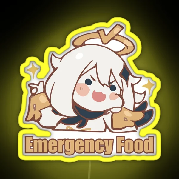 Paimon Genshin Impact Emergency Impact RGB Neon Sign