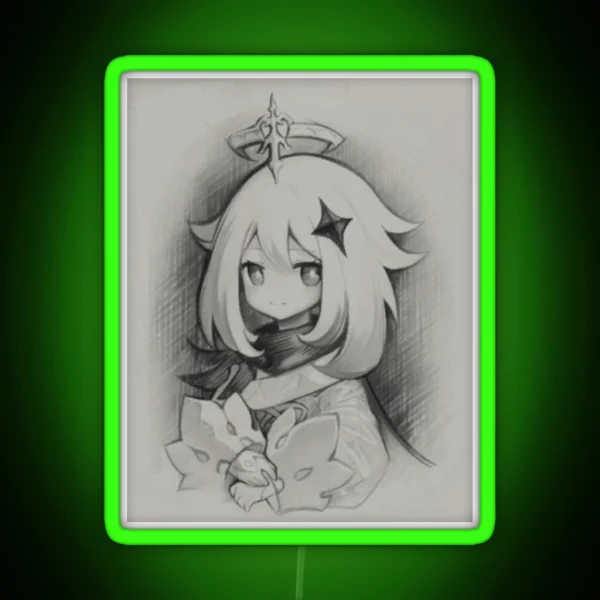 Paimonalisa Paimon Genshin Impact Meme RGB Neon Sign