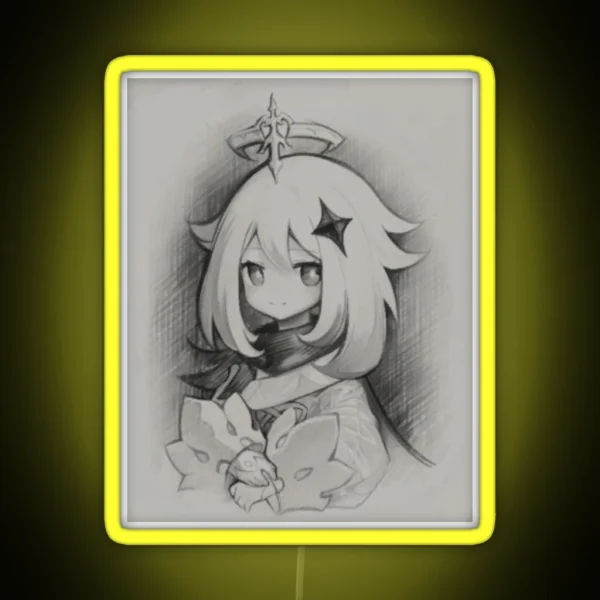 Paimonalisa Paimon Genshin Impact Meme RGB Neon Sign