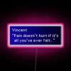 Vincent Valentine quotes colorful Neon Sign with RGB LED Canvas Display