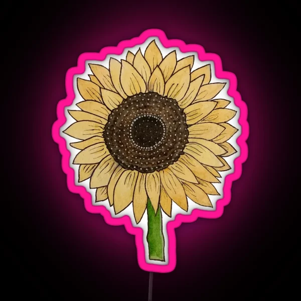 Painted Sunflower RGB Neon Sign