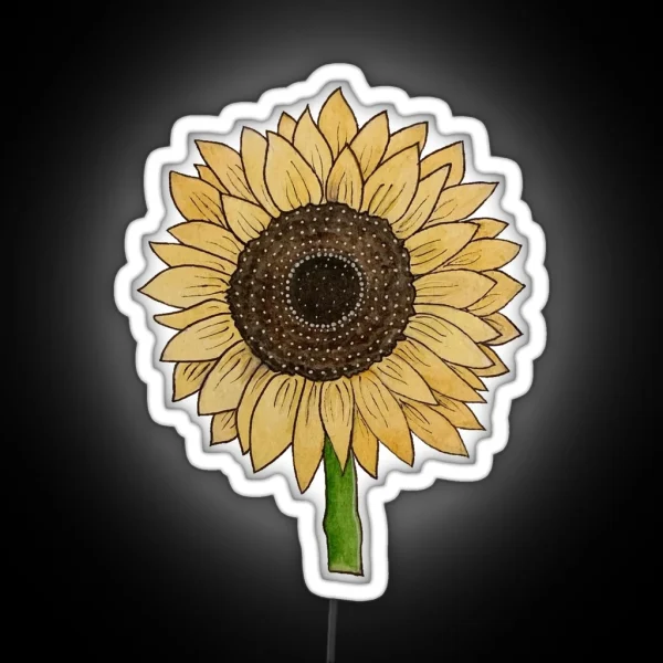 Painted Sunflower RGB Neon Sign