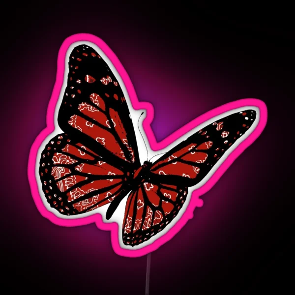 Paisley Butterfly RGB Neon Sign